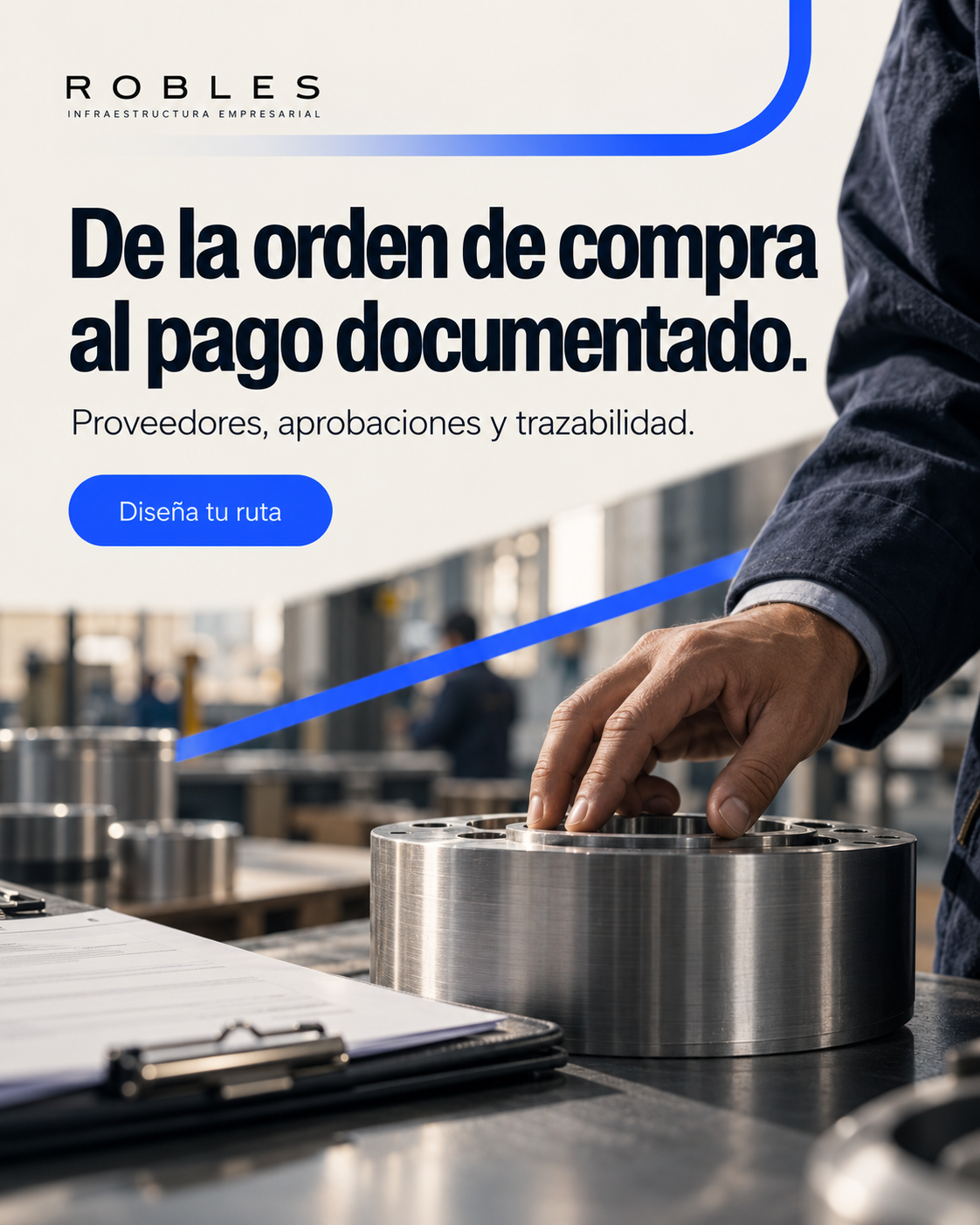 Pieza gráfica de campaña sobre compras, aprobaciones y trazabilidad